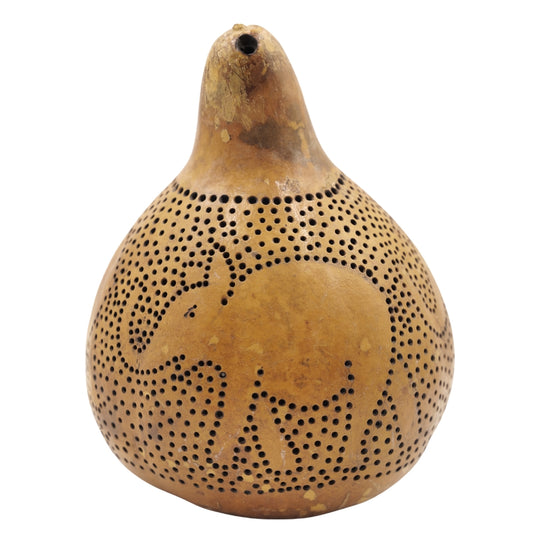 Handcrafted Bottle Gourd Elephant Lamp Nature-Inspired Ambient Light
