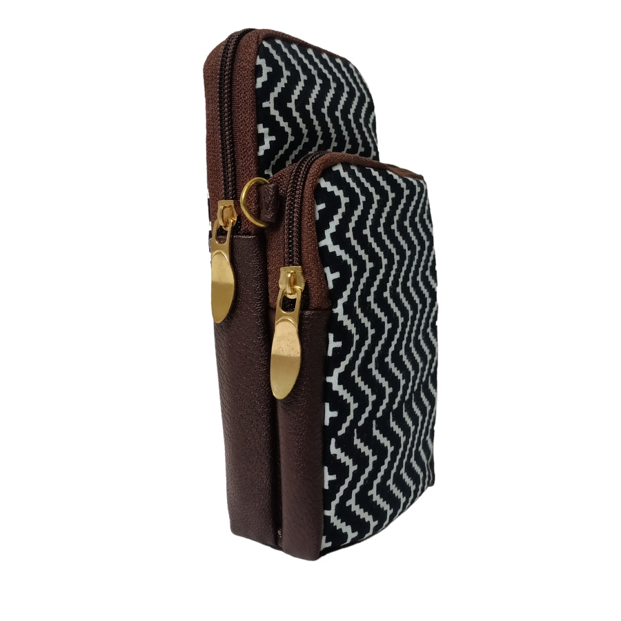 Ikkat Printed Cell Phone Sling Bag