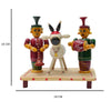 IndiaFx Handcrafted Etikoppaka Sankranthi Gangireddhu Melam Showpiece Set