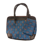 Fabric Laptop bag - made with hand block print | Size 17 Inches