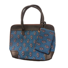 Fabric Laptop bag - made with hand block print | Size 17 Inches