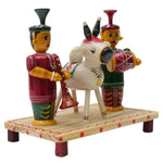 IndiaFx Handcrafted Etikoppaka Sankranthi Gangireddhu Melam Showpiece Set