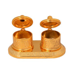 Golden Metal Kumkum Holder | Kumkum Box