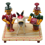 IndiaFx Handcrafted Etikoppaka Sankranthi Gangireddhu Melam Showpiece Set