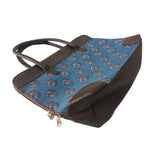 Fabric Laptop bag - made with hand block print | Size 17 Inches