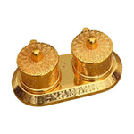 Golden Metal Kumkum Holder | Kumkum Box