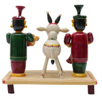 IndiaFx Handcrafted Etikoppaka Sankranthi Gangireddhu Melam Showpiece Set