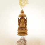 Handcrafted Umbrella Ganesha Idol Artistic Spiritual Decor Piece