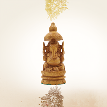 Handcrafted Umbrella Ganesha Idol Artistic Spiritual Decor Piece