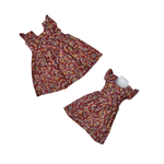 Kalamkari Khadi Cotton Kids Frock – Floral Print (1-9 Years)