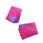 Traditional Pure Silk Saree Checks Pattern with Contrast Border