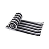 Blanket  Non woven warm single blanket with black and white stripes