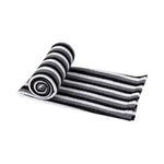 Non-Woven Striped Single Blanket | Black & White