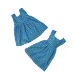Pochampally Ikat Cotton Kids Frock – Blue (1–9 Years)