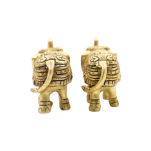 Handcrafted Elephant Idol Set Elegant Decor Pai