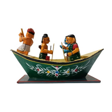 Handcrafted & perfectly handpainted wooden Rama Sita Lakshmana and boat man