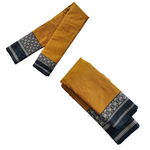 Cotton Saree with Big Border Elegant Mustard Traditional Wear