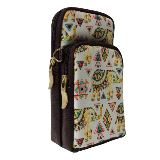 Ikkat Printed Cell Phone Sling Bag