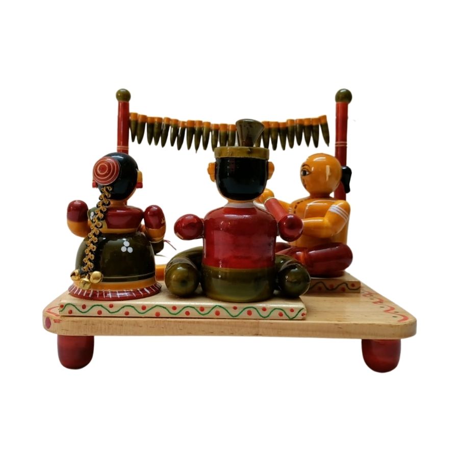 Indiafx Hand Crafted - Etikoppaka Toy - Beautiful Marriage Mandapam