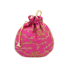 Handmade Potli Bag Embroidered Ethnic Drawstring Pouch