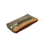 Compact Leather Zip Pouch | Mini Organizer Bag