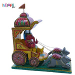Handmade Kondapalli Ganapati Ratham Showpiece For Home Decor
