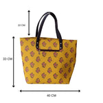 Latest hand block printed cotton fabric shopping bag with 3 combo set for bag