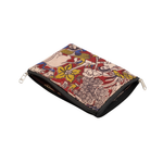 Kalamkari Cotton 2-Zip Wallet – Handmade Dual Pocket Coin & Card Pouch