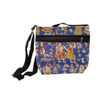 Kalamkari Cotton Sling Bag – Blue Traditional Print Crossbody Bag
