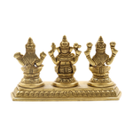 Handcrafted Pembarthy Brass Trio Idol Lakshmi Ganesh Saraswathi