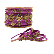 Handmade Bridal Bangles Silk Thread Jewelry (Size 2.6)