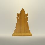 Hand-Carved Wooden Sitting Ganesha Idol | Sacred Decor & Blessings for Home