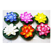 Lotus Flower Floating Diya Set with Water Sensor (Set of 6)