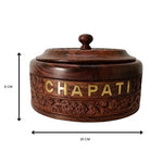 Wooden Chapati Casserole | Sheesham Wood | Handmade & Handcrafted | Chapati Box