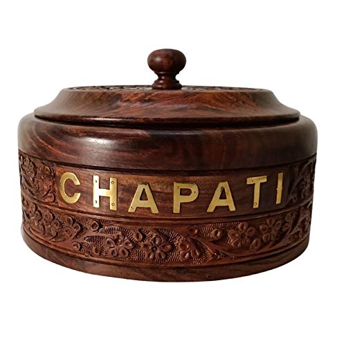 Wooden Chapati Casserole | Sheesham Wood | Handmade & Handcrafted | Chapati Box