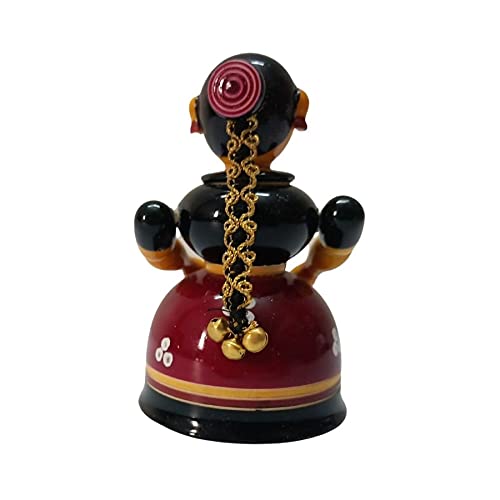 Traditional Lady Figurine Kumkum Box is Made by women Artisan of AP