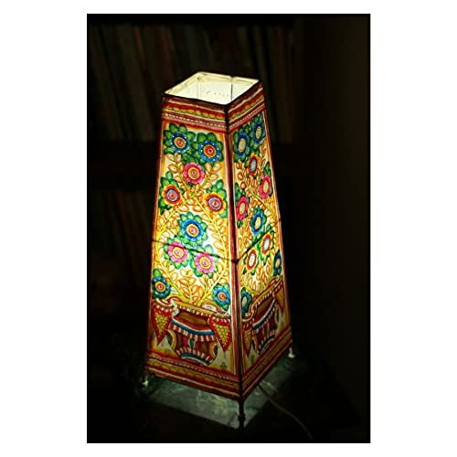 🎨 Artisan Goat Leather Lamp | Traditional Craft | 16 Inch 🌿