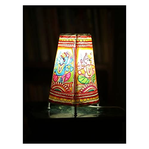 🌿 Goat Leather Lamp | Handcrafted & Colorful | 8 Inch 🌟