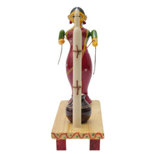 IndiaFx Handcrafted Etikoppaka Lady Butter Milk Churning Showpiece Set