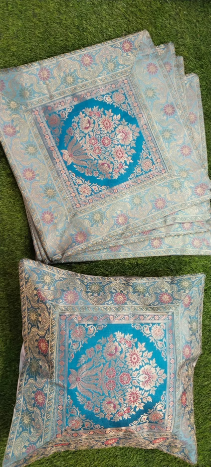Silk Brocade Cushion Covers Pack of 5 Pcs