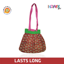 Women's multicolored beautiful Ethnic Kalamkari handbag Handmade by Women Self H