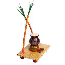 Handcrafted Etikoppaka Pongal Set Traditional Wooden Festival Decor