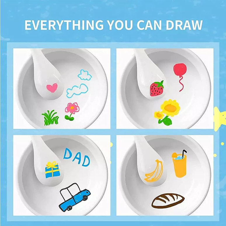 Kids Magical Water Painting Pen Pack of 11 with 1 Ceramic Spoon