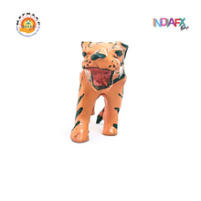 Handcrafted Round Edge Tiger Toy is Made by women Artisan of AP