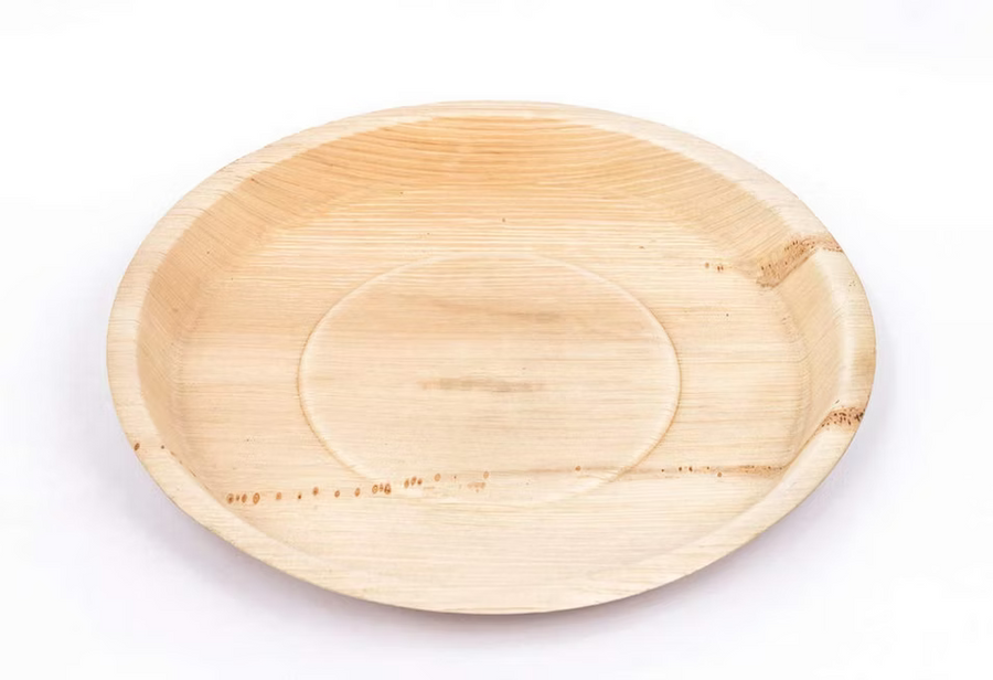 Natural Leaf Round Dinner Plates (Pack of 10 Pieces) Handmade by Women Self Help