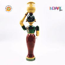 Handmade Wooden Beautiful woman statue showpiece and toy for home and office