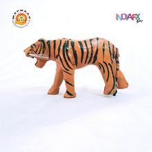 Handcrafted Round Edge Tiger Toy is Made by women Artisan of AP