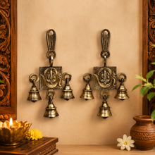 Brass Om Ganesh Hangings (Pair) 6 Inch