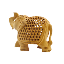 Wooden Elephant with Small Elephant Inside Unique Handmade Decor