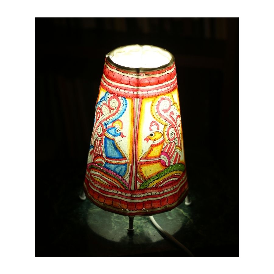 🌿 Goat Leather Lamp | Handcrafted & Colorful | 8 Inch 🌟